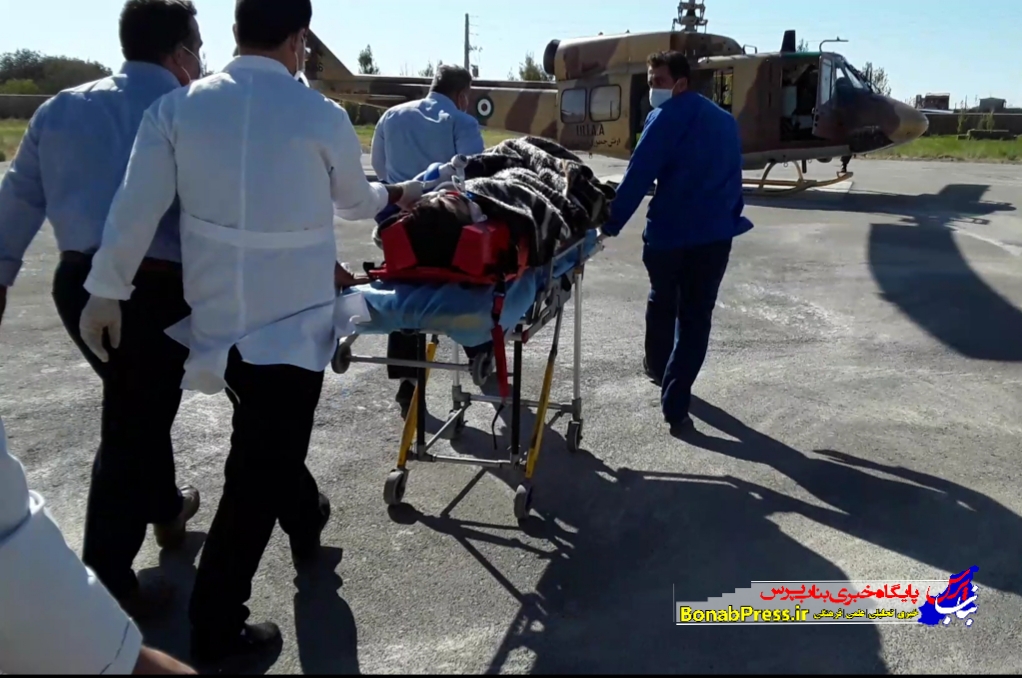 سانحه رانندگی در بناب بالگرد اورژانس را به پرواز درآورد