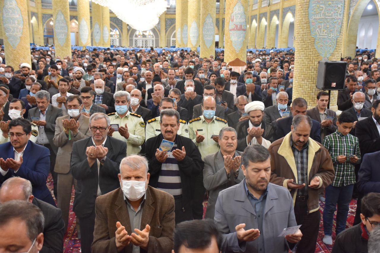 شکرانه یک ماه بندگی برای ره‌یافتگان ضیافت الهی/ نماز عید فطر در شهرستان بناب برگزار شد