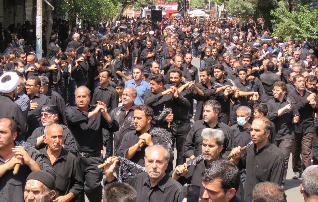 عزاداری عاشورای حسینی و برپایی نماز ظهر عاشورا در بناب