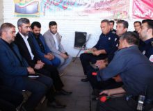 به مناسبت روز آتش نشان؛ حضور فرماندار و شهردار بناب در محل ایستگاه آتش نشانی شهرستان و تبریک این روز
