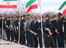 بمناسبت دهه مبارک فجر مزار شهدای شهرستان بناب عطرافشانی شد