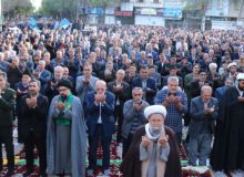 شکر عید بندگی در پایان ضیافت الهی/ آئین نماز عید سعید فطر در بناب برگزار شد