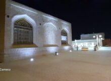 زیباسازی محوطه مسجد کبود توسط شهرداری بناب
