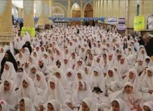 برگزاری مراسم جشن تکلیف ۱۳۰۰ نفر از دانش آموزان دختر در بناب