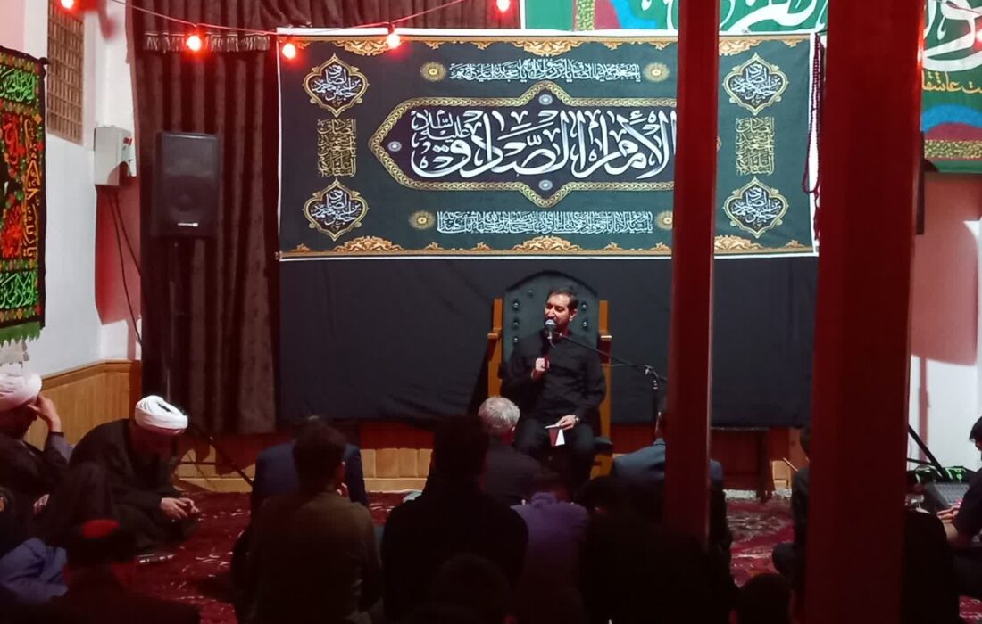 عزاداری مردم متدین و ولایتمدار بناب در سوگ صادق آل محمد (ص)
