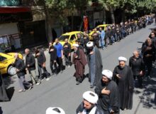 بناب در سالروز شهادت امام‌ رضا (ع) غرق در ماتم و عزا شد